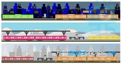 Diesel Railcar Train At Staion Stock Image