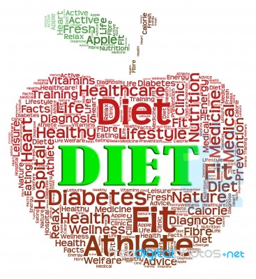 Diet Apple Shows Lose Weight And Sliming Stock Image