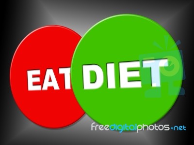 Diet Sign Indicates Lose Weight And Dieting Stock Image