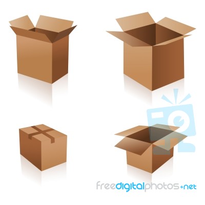 Different Boxes Stock Image