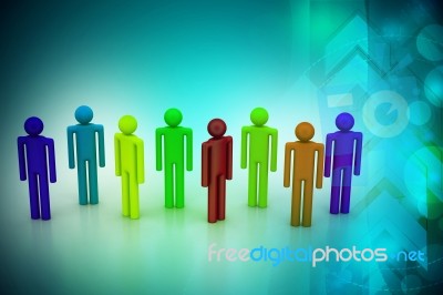 Different Peoples In A Team Stock Image