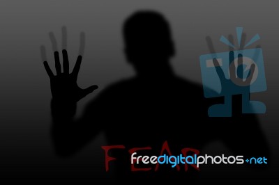 Diffused Silhouette Of A Man Stock Photo