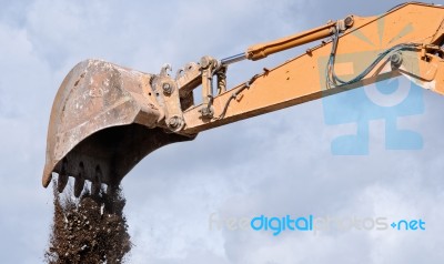 Digger Shovel Stock Photo