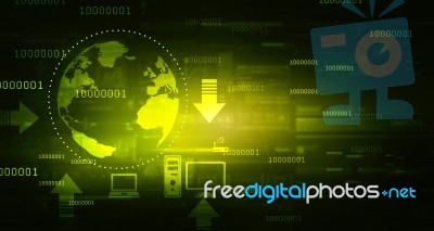 Digital Abstract Technology Background,2d Illustration Stock Image