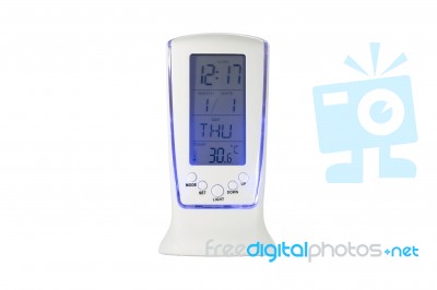 Digital Alarm Clock Stock Photo