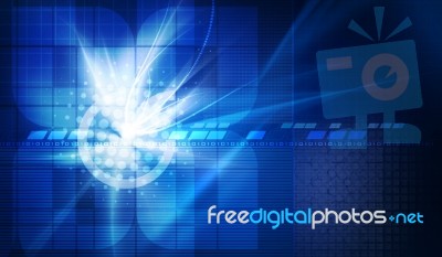 Digital Blue Background  Stock Image