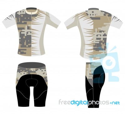 Digital Camouflage On Sports Shirt Design Stock Image