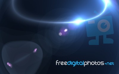 Digital Circle Lens Flare In Black Background.beautiful Rays Of Stock Image