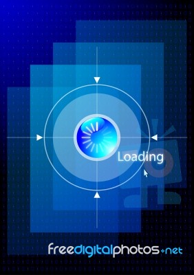 Digital Data Loading Stock Image