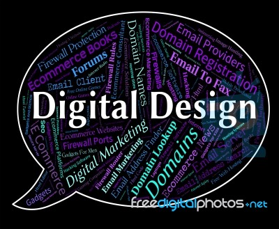 Digital Design Indicating High Tec And Words Stock Image