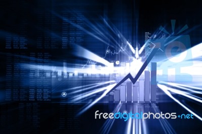 Digital Illustration Of Business Graph Stock Image