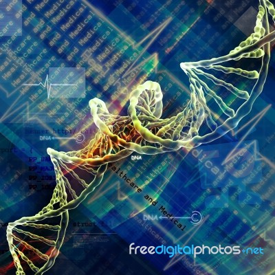 Digital Illustration Of  Dna Stock Image