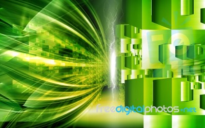 Digital Illustration Of Green Background Stock Image