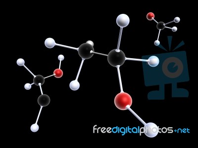 Digital Illustration Of Molecule Stock Image