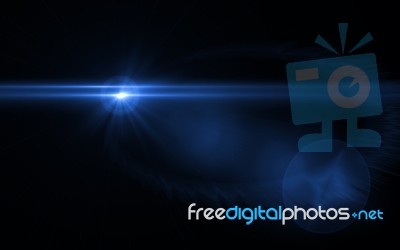 Digital Lens Flare In Black Bacground Horizontal Frame Stock Image