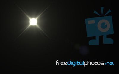 Digital Lens Flare In Black Background Stock Image