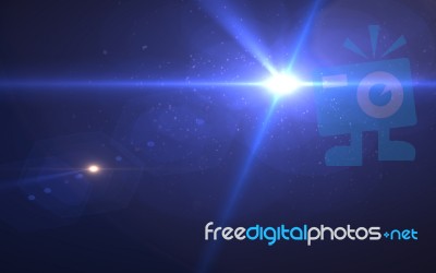 Digital Lens Flare In Black Background
 Stock Image