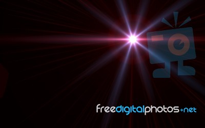 Digital Lens Flare In Black Background Horizontal Frame Stock Image