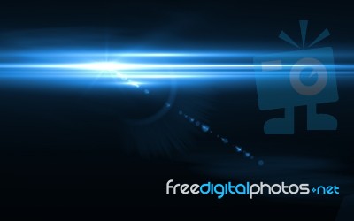 Digital Lens Flare In Black Background Horizontal Frame Warm Stock Image