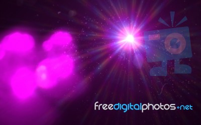 Digital Lens Flare In Black Background.beautiful Rays Of Light Stock Image