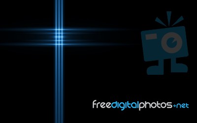 Digital Lens Flare In Black Background.beautiful Rays Of Light Stock Image