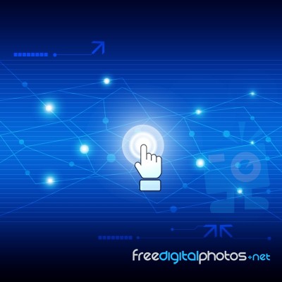 Digital Network Technology Stock Image