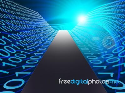 Digital Path Represents Hi Tech And Data Stock Image