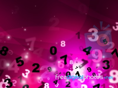 Digital Pink Represents High Tec And Mathematics Stock Image