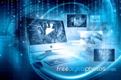 Digital Technology Background Stock Image