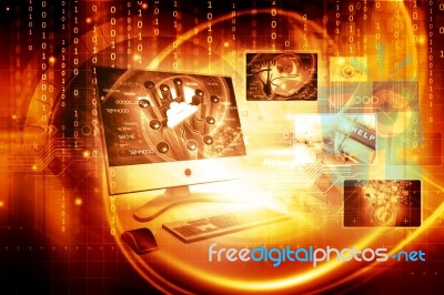 Digital Technology Background Stock Image