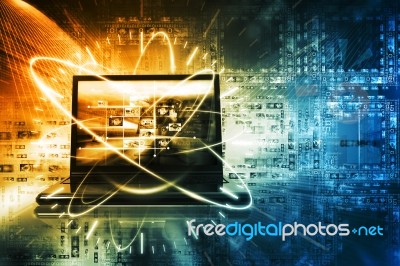 Digital Technology Background Stock Image