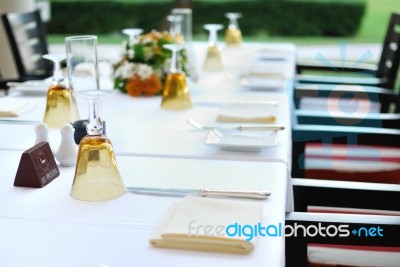 Dining Table Stock Photo