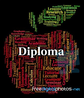 Diploma Word Showing Award Awards And Text Stock Image