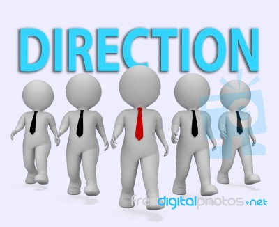 Direction Businessmen Means Aim Businessman And Entrepreneurs 3d… Stock Image