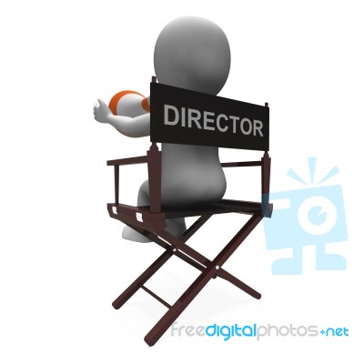 Director Character Shows Hollywood Movie Directors Or Filmmaker Stock Image