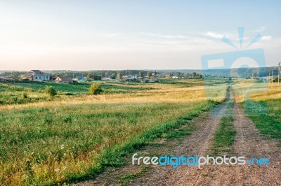 Dirt Country Road Stock Photo