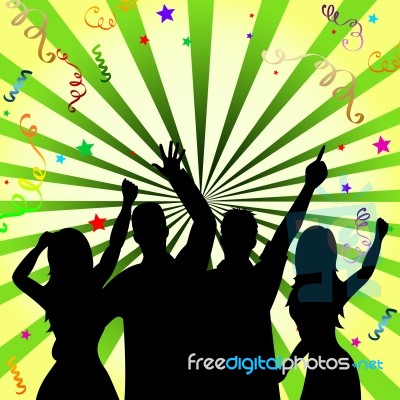 Disco Celebrate Represents Dancing Fun And Dancer Stock Image