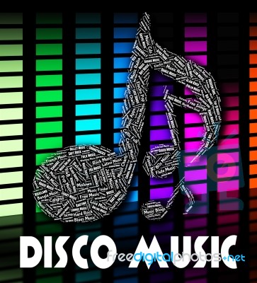 Disco Music Indicates Sound Track And Acoustic Stock Image