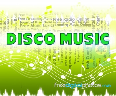 Disco Music Means Sound Track And Dance Stock Image