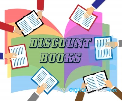 Discount Books Shows Fiction Promotion And Savings Stock Image