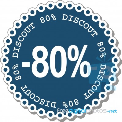 Discount Eighty Percent Stock Image