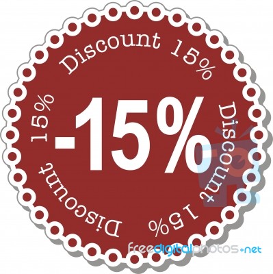 Discount Fifteen Percent Stock Image