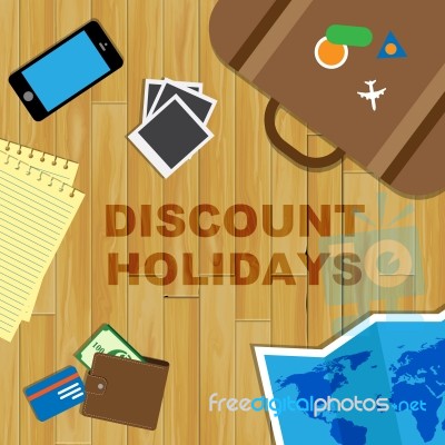 Discount Holidays Shows Promo Vacation And Sale Stock Image