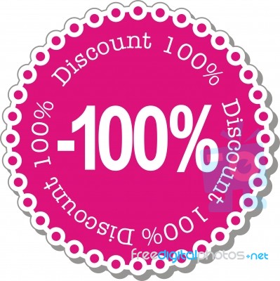 Discount Hundred Percent Stock Image