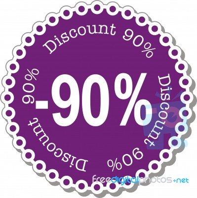 Discount Ninety Percent Stock Image