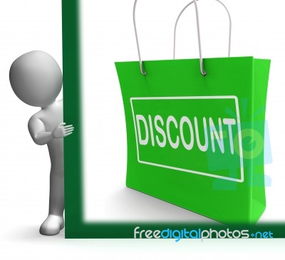 Discount Shopping Sign Means Cut Price Or Reduce Stock Image