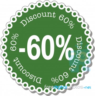 Discount Sixty Percent Stock Image