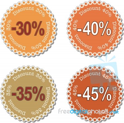 Discount Stickers Stock Image