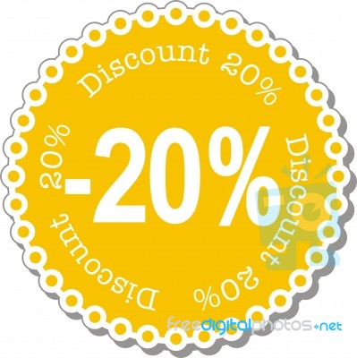 Discount Twenty Percent Stock Image