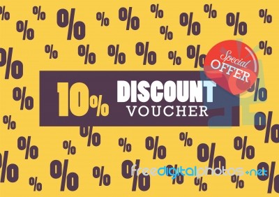 Discount Voucher  Illustration Stock Image